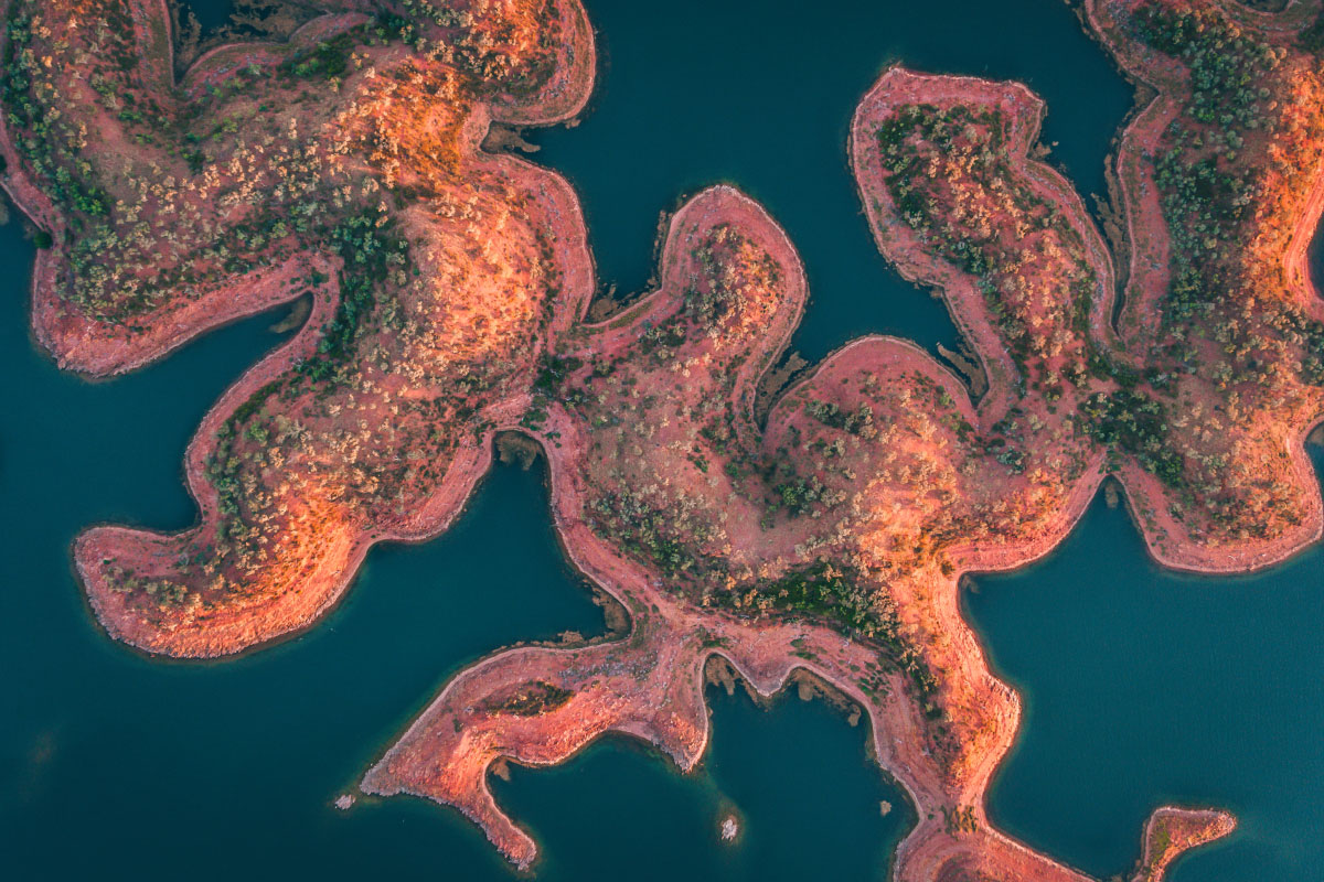 Aerial view of Lake Argyle